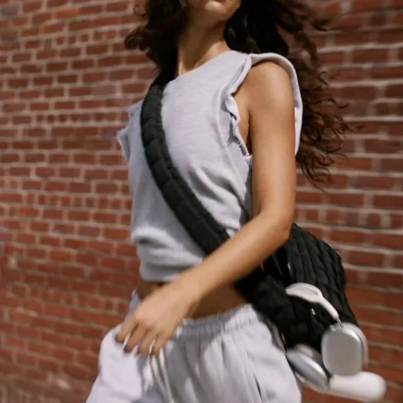 NWOT FREE PEOPLE MOVEMENT FLUTTER TANK GRAY MEDIUM - Picture 2 of 4